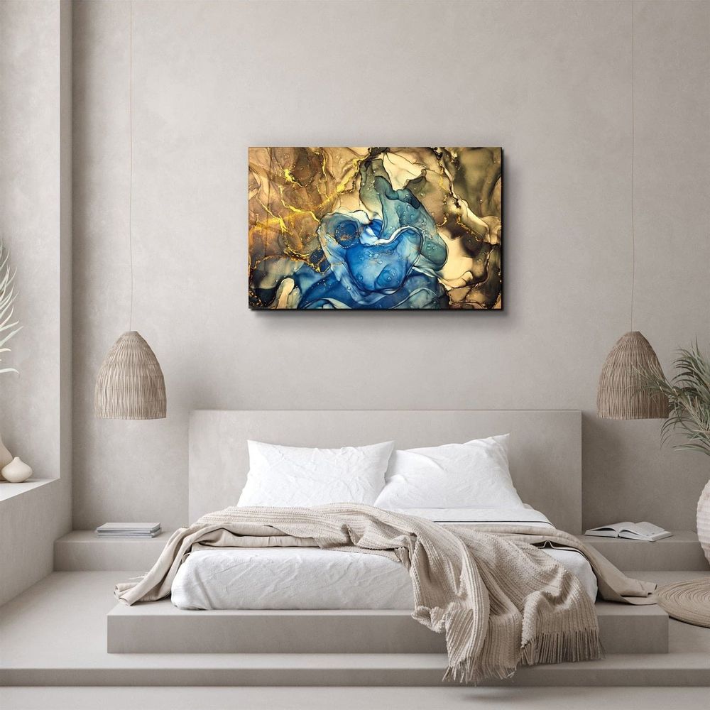 Autres décorations murales - Art mural en verre à 3 motifs en marbre 110CMx70CM - ARTDESIGNA