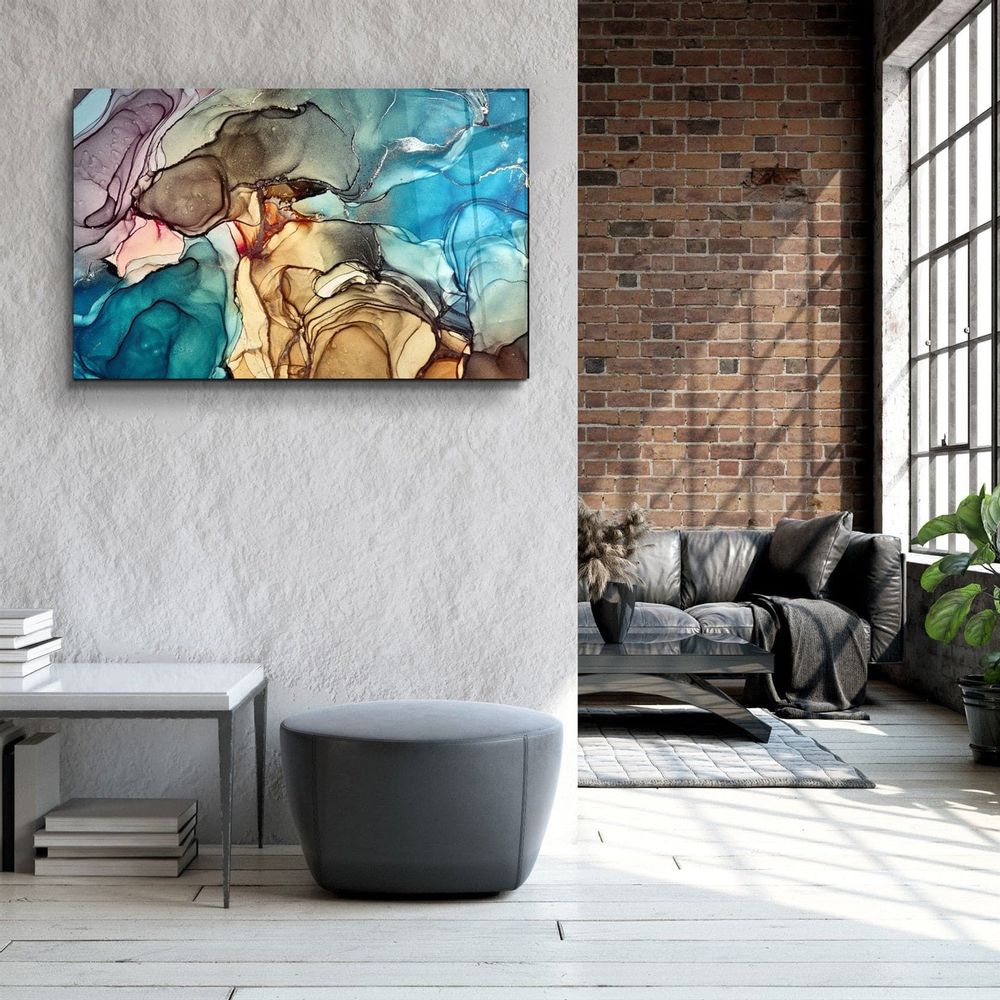 Other wall decoration - Marble Design 2Glass Wall Art 110CMx70CM - ARTDESIGNA