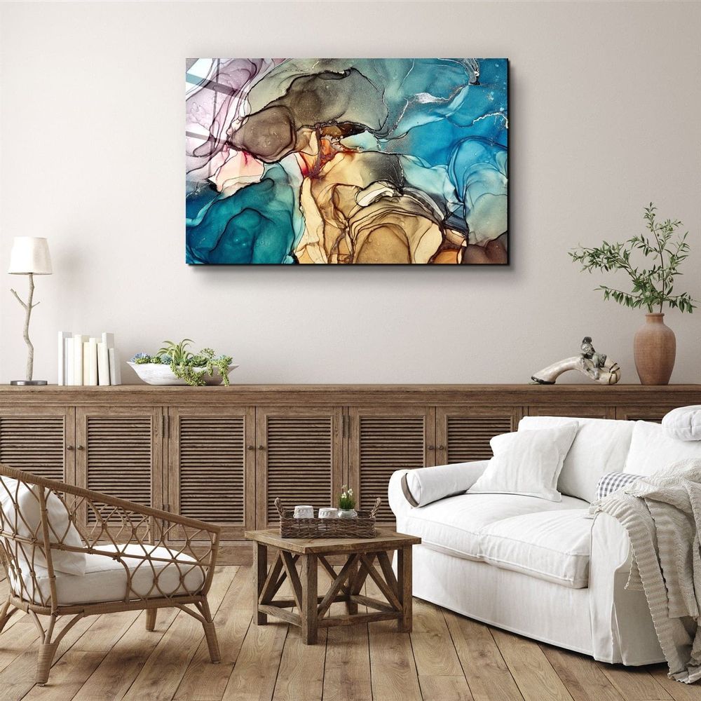 Other wall decoration - Marble Design 2Glass Wall Art 110CMx70CM - ARTDESIGNA