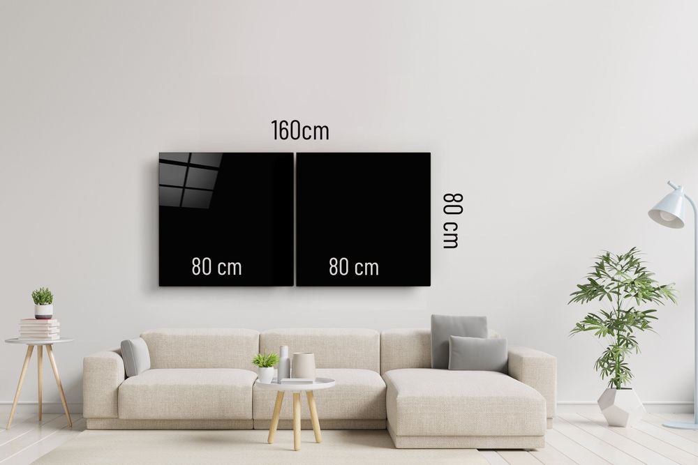 Autres décorations murales - Marbre noir - Décoration murale DuoGlass 100X200CM  - ARTDESIGNA