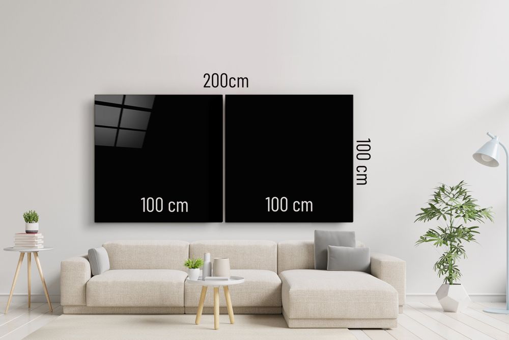Autres décorations murales - Marbre noir - Décoration murale DuoGlass 100X200CM  - ARTDESIGNA