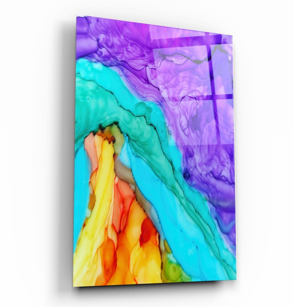 Other wall decoration - Colorful MarbleGlass Wall Art 110CMx70CM - ARTDESIGNA