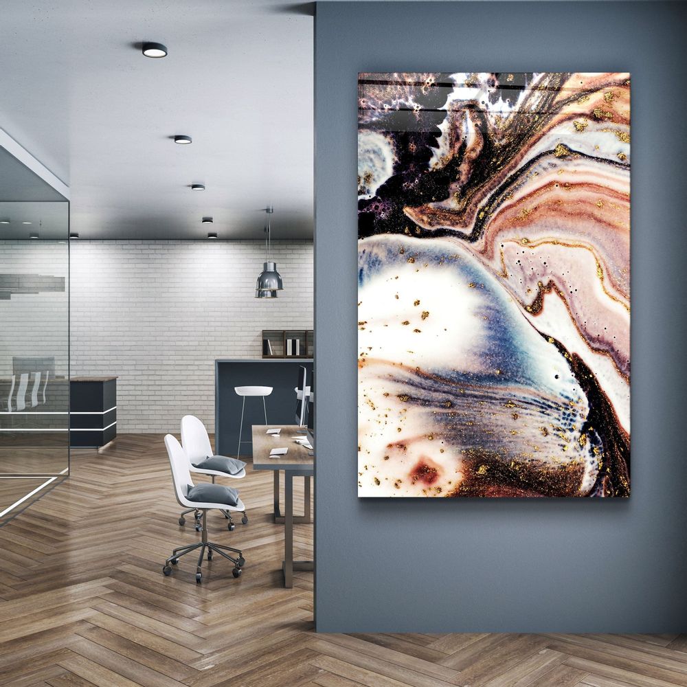 Other wall decoration - Marble PatternGlass Wall Art 110CMx70CM - ARTDESIGNA