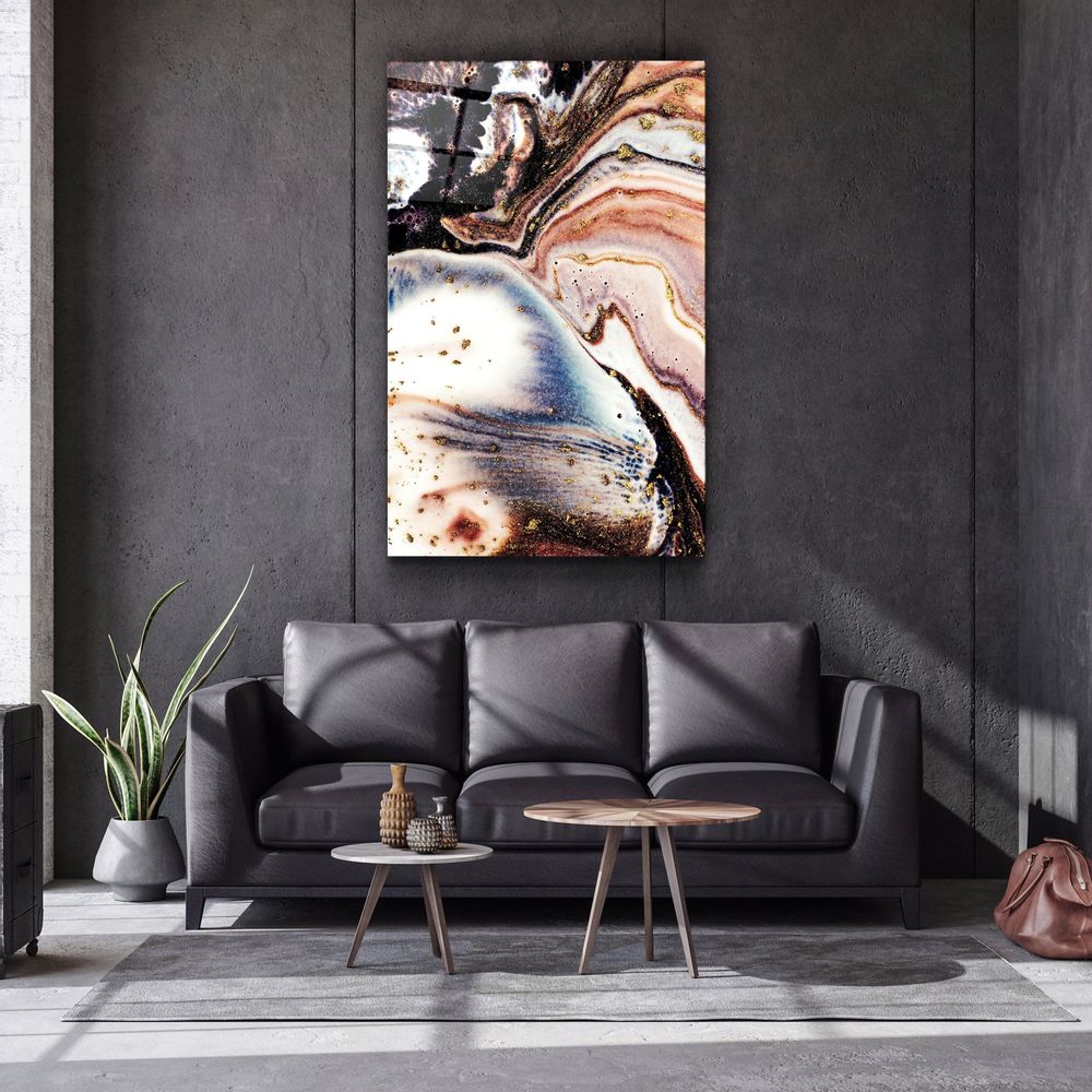 Other wall decoration - Marble PatternGlass Wall Art 110CMx70CM - ARTDESIGNA
