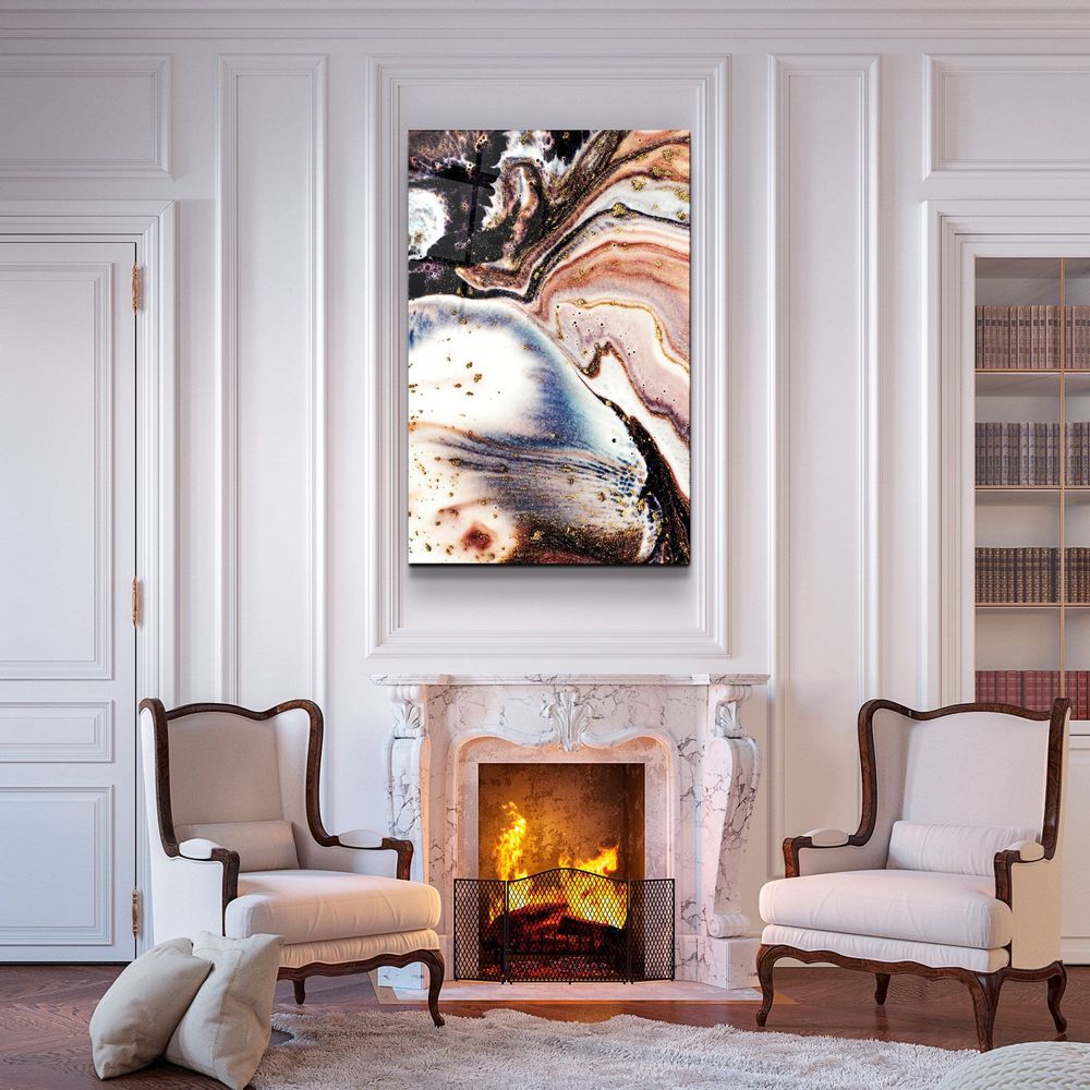 Other wall decoration - Marble PatternGlass Wall Art 110CMx70CM - ARTDESIGNA