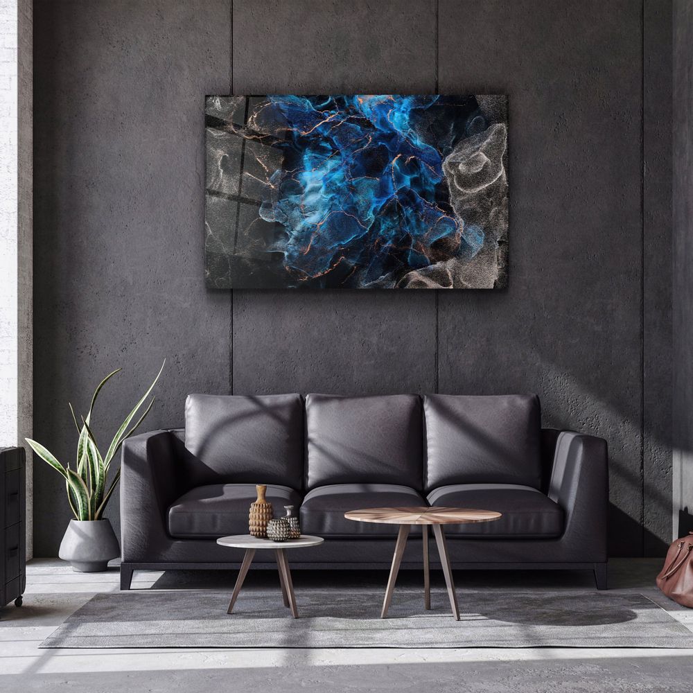 Autres décorations murales - Marble Design V1, décoration murale en verre 110CMx70CM - ARTDESIGNA
