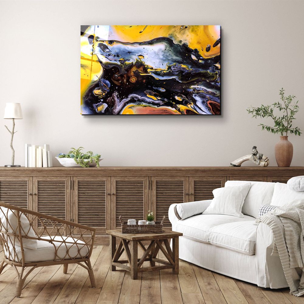 Other wall decoration - MarbleTonesDesigner's Collection Glass Wall Art  110CMx70CM - ARTDESIGNA