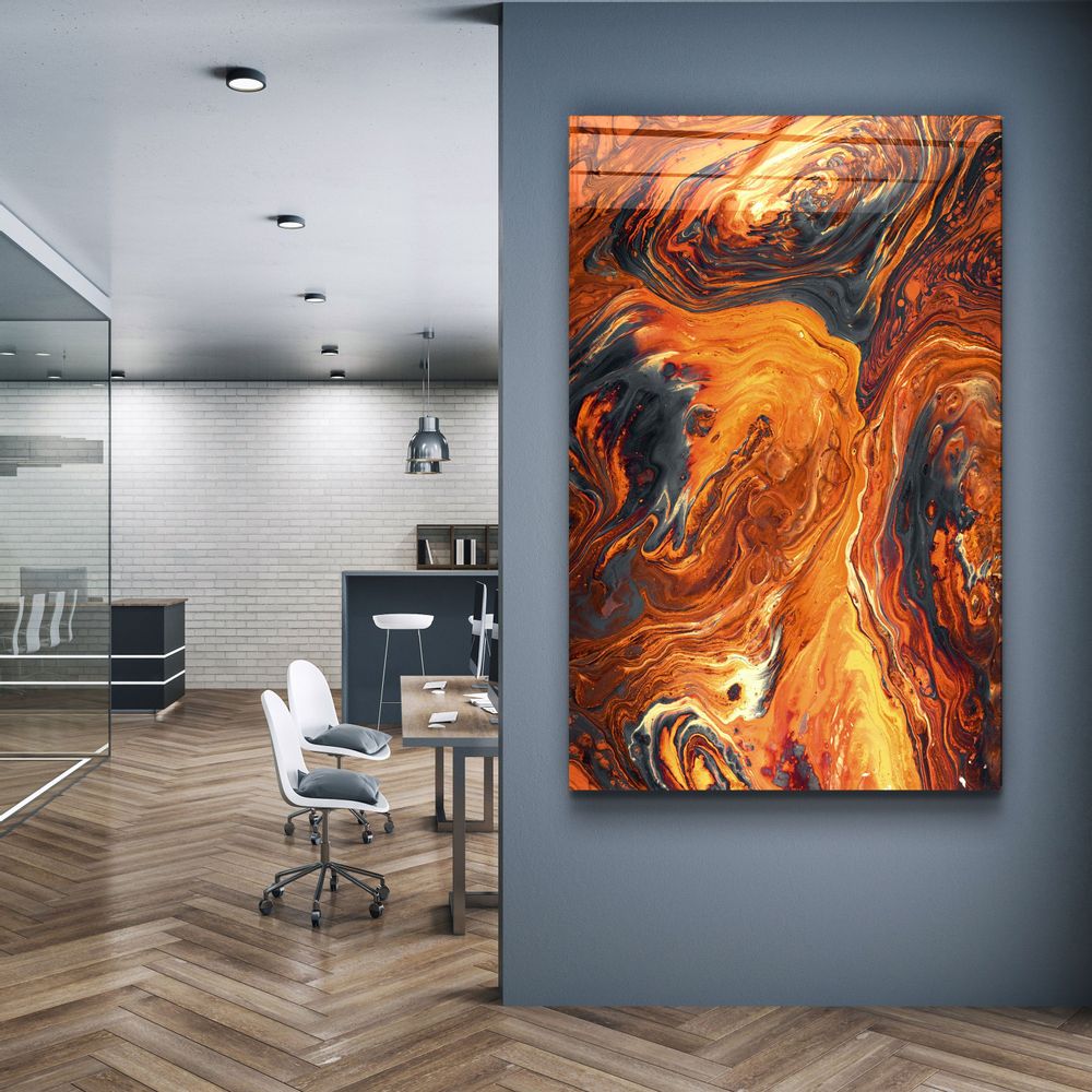 Autres décorations murales - Marble LavaArt mural en verre de la collection Designer 110CMx70CM - ARTDESIGNA