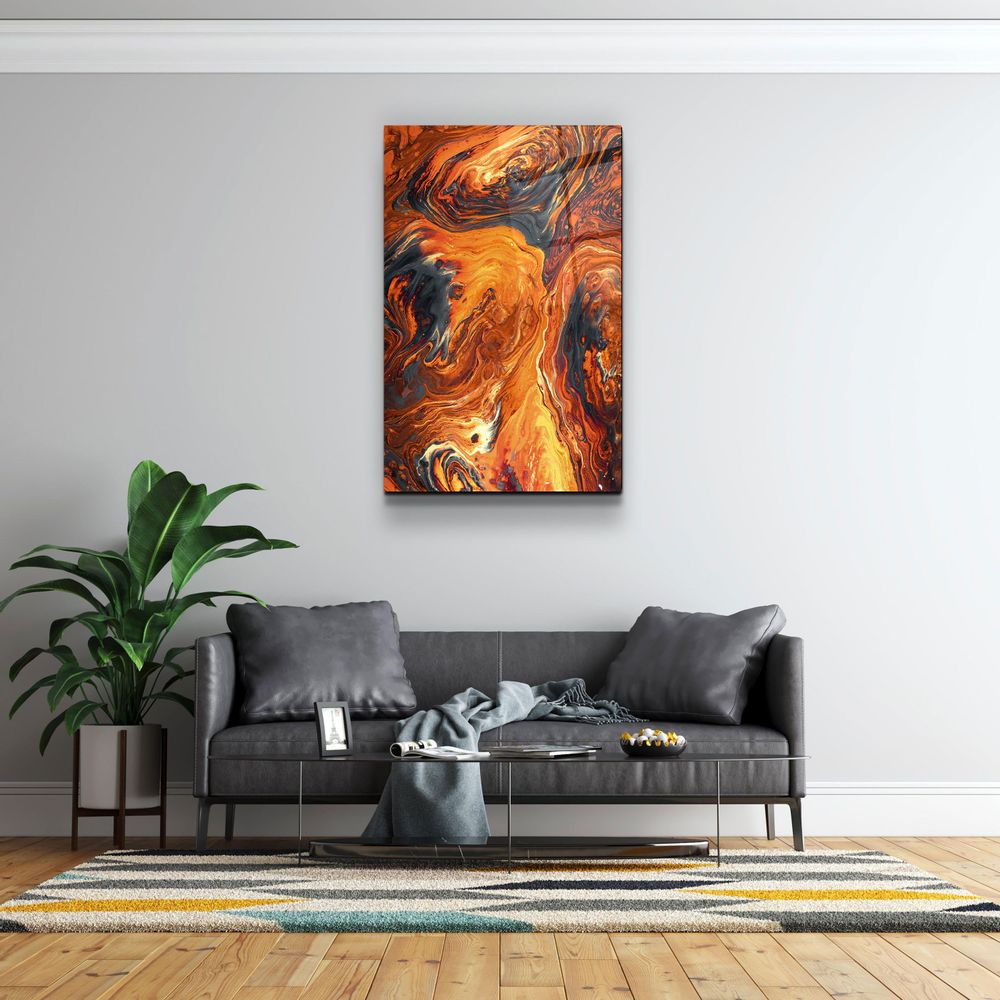 Autres décorations murales - Marble LavaArt mural en verre de la collection Designer 110CMx70CM - ARTDESIGNA