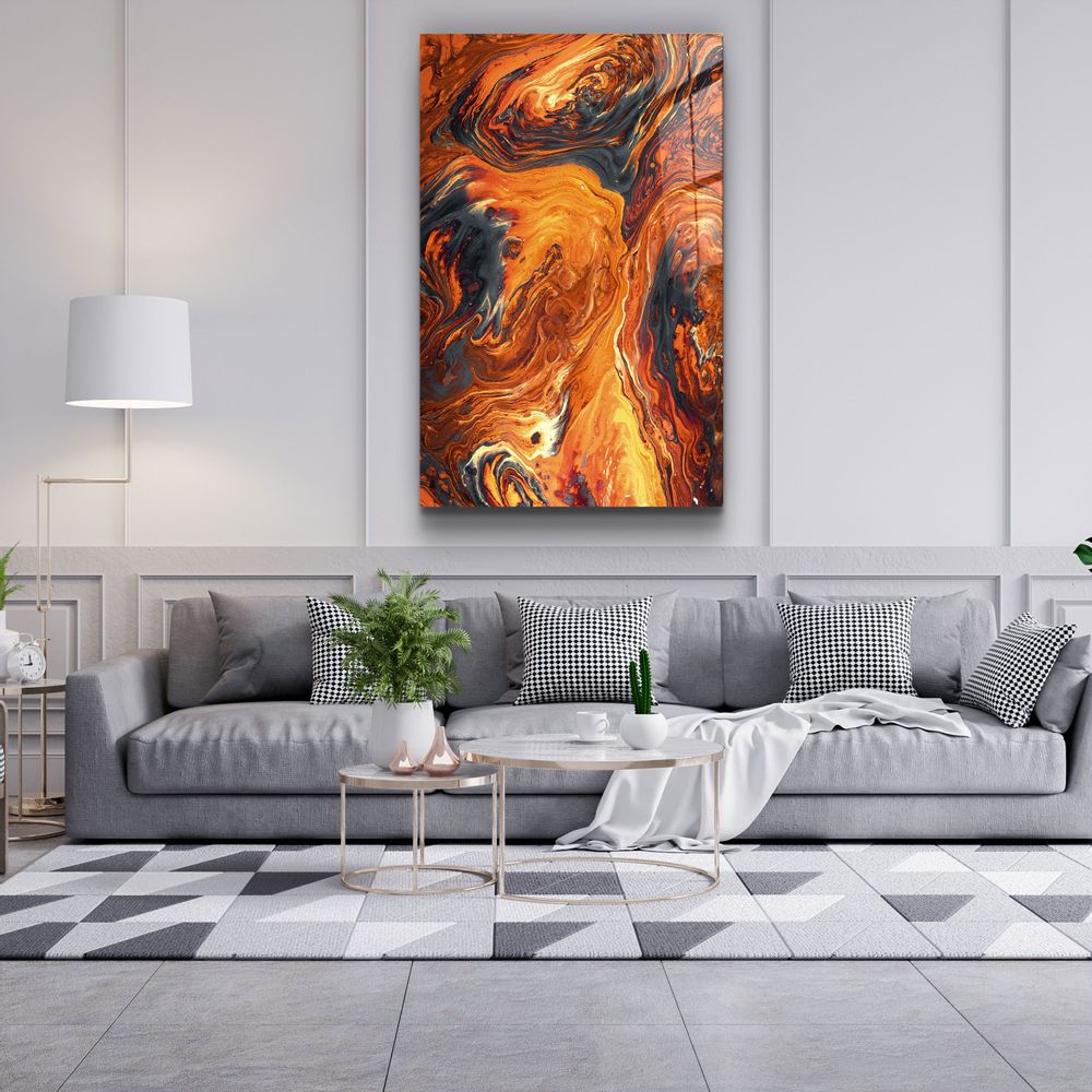 Autres décorations murales - Marble LavaArt mural en verre de la collection Designer 110CMx70CM - ARTDESIGNA