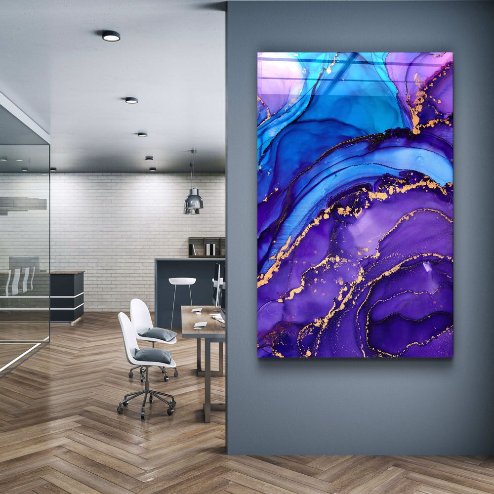 Other wall decoration - Marble Collection V2Glass Wall Art 110CMx70CM - ARTDESIGNA
