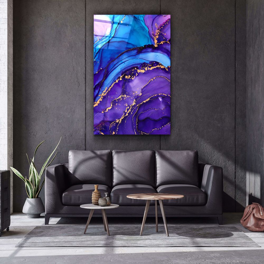 Other wall decoration - Marble Collection V2Glass Wall Art 110CMx70CM - ARTDESIGNA