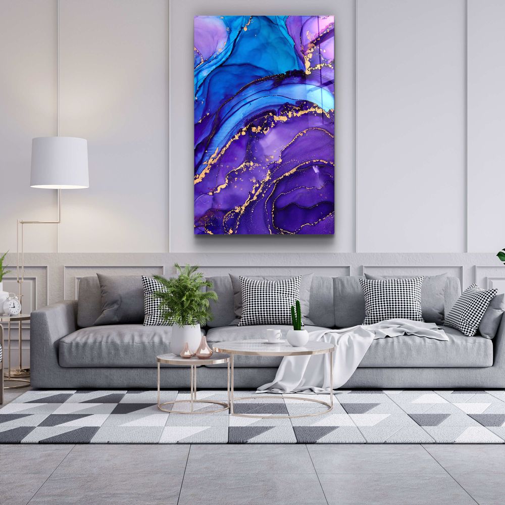Other wall decoration - Marble Collection V2Glass Wall Art 110CMx70CM - ARTDESIGNA