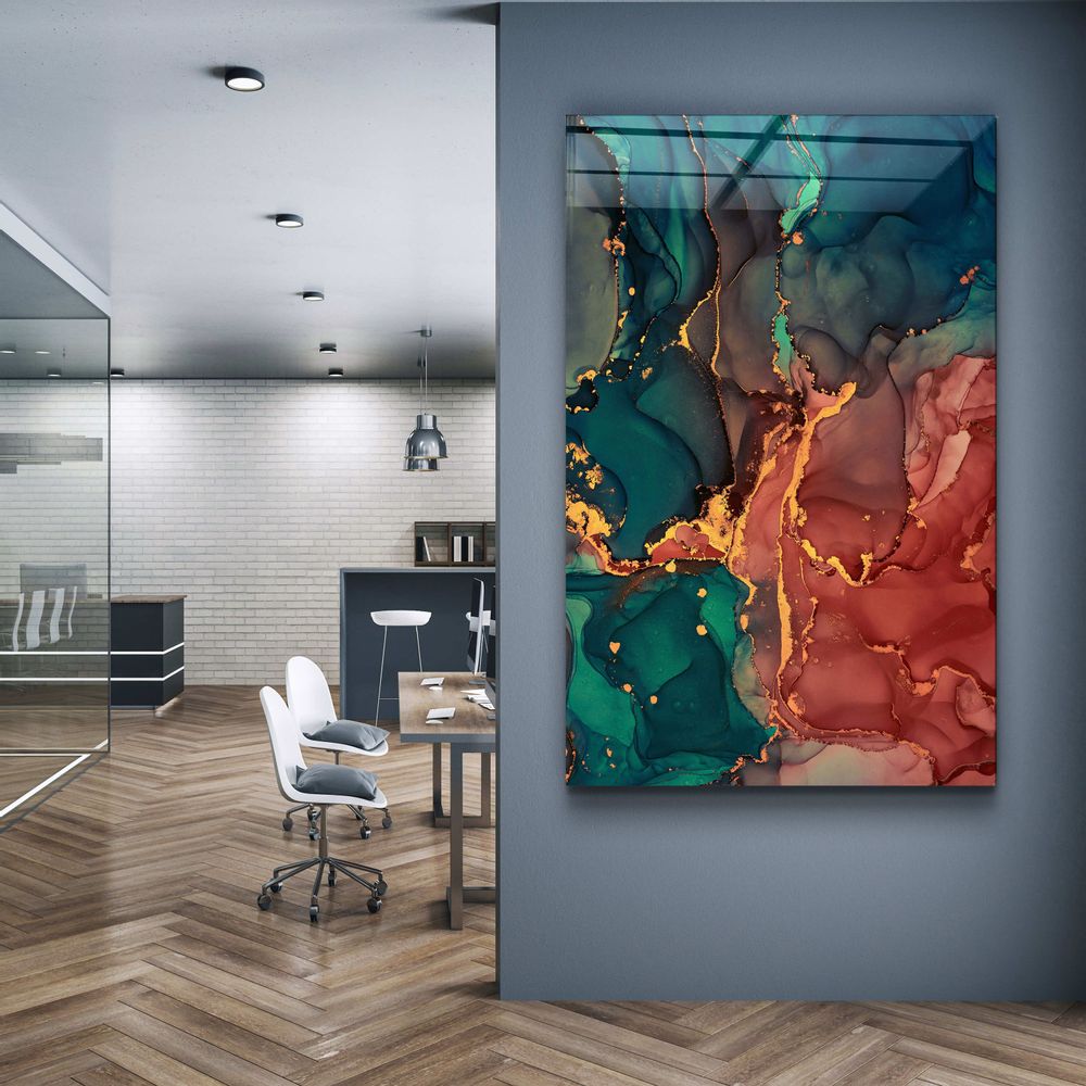 Autres décorations murales - Collection Marbre V1Art mural en verre 110CMx70CM - ARTDESIGNA