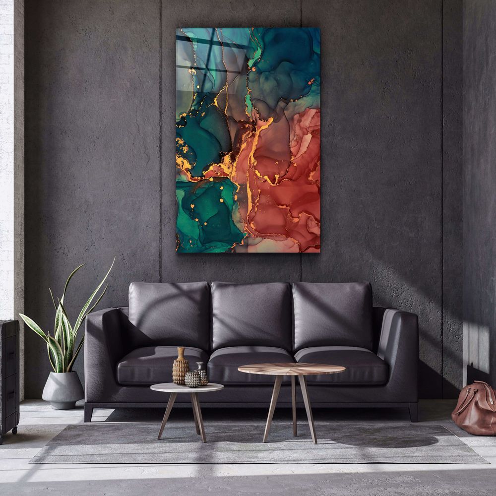 Autres décorations murales - Collection Marbre V1Art mural en verre 110CMx70CM - ARTDESIGNA