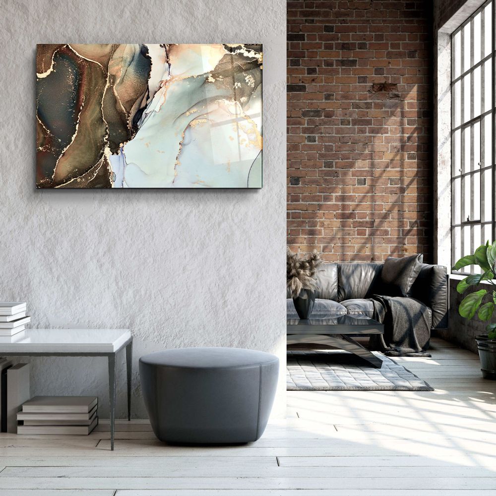 Other wall decoration - Marble Collection H3Glass Wall Art  110CMx70CM - ARTDESIGNA