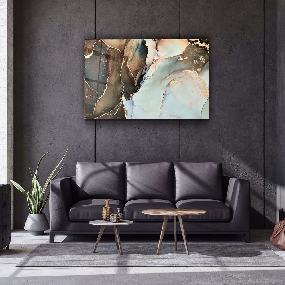 Other wall decoration - Marble Collection H3Glass Wall Art  110CMx70CM - ARTDESIGNA