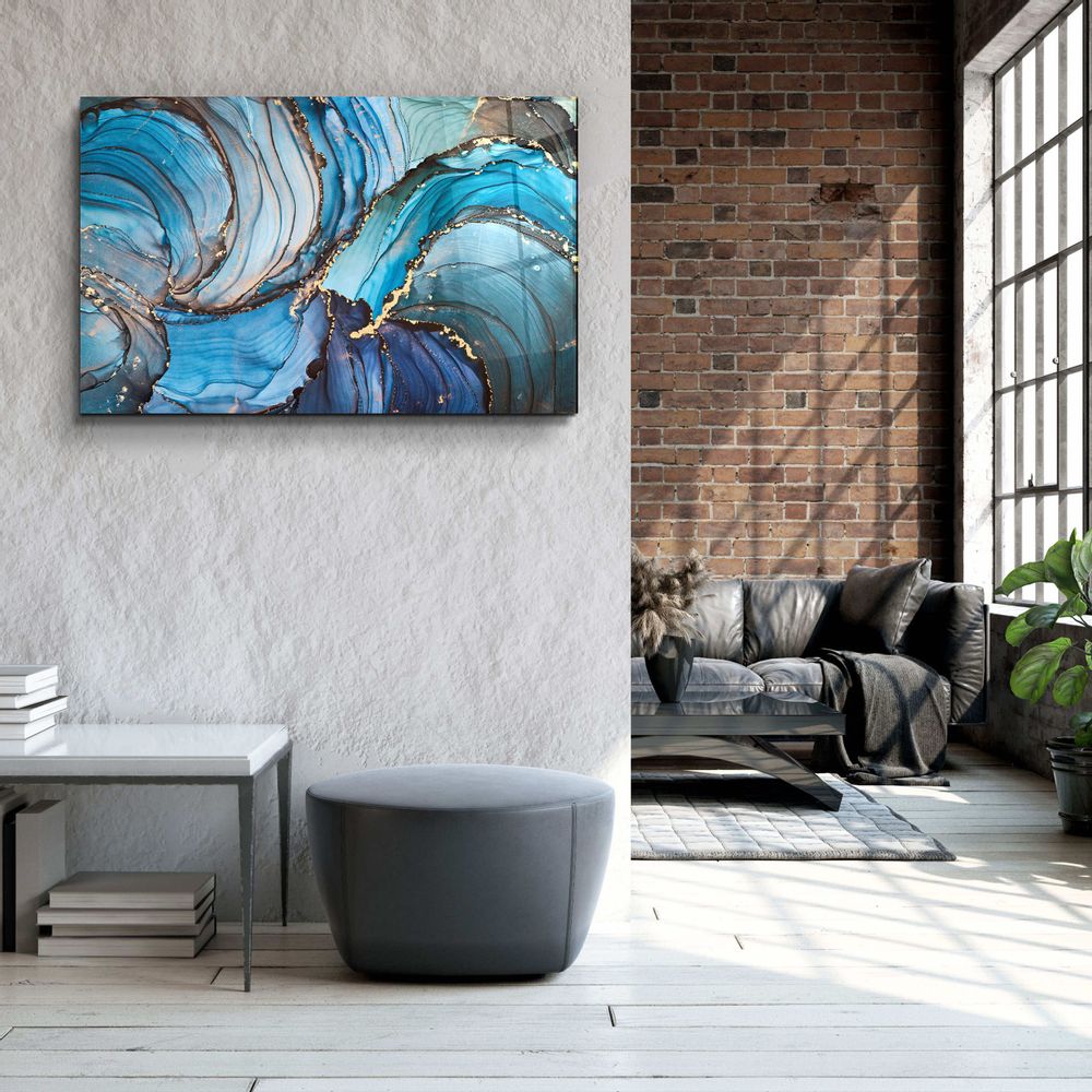 Other wall decoration - Marble Collection H5Glass Wall Art 110CMx70CM - ARTDESIGNA