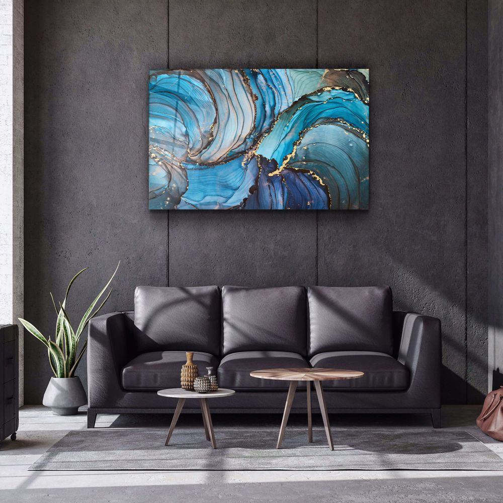Other wall decoration - Marble Collection H5Glass Wall Art 110CMx70CM - ARTDESIGNA