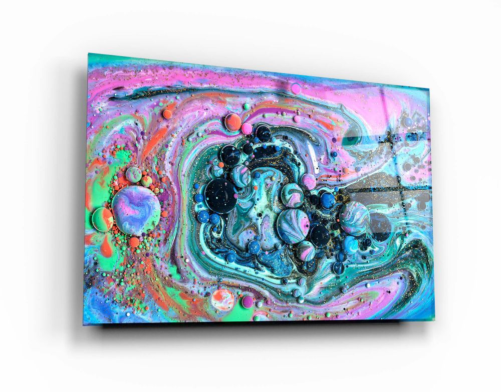 Other wall decoration - Marble GalaxyGlass Wall Art  110CMx70CM - ARTDESIGNA