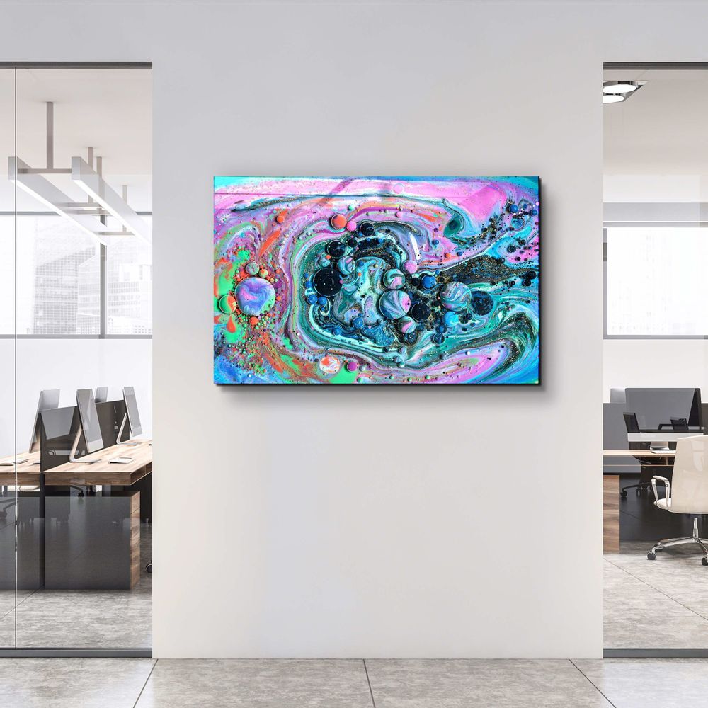 Other wall decoration - Marble GalaxyGlass Wall Art  110CMx70CM - ARTDESIGNA