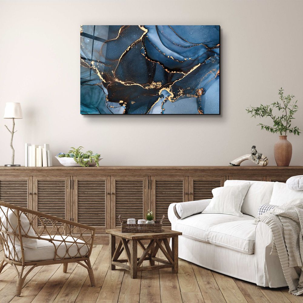 Other wall decoration - Marble Collection H8Glass Wall Art 110CMx70CM - ARTDESIGNA