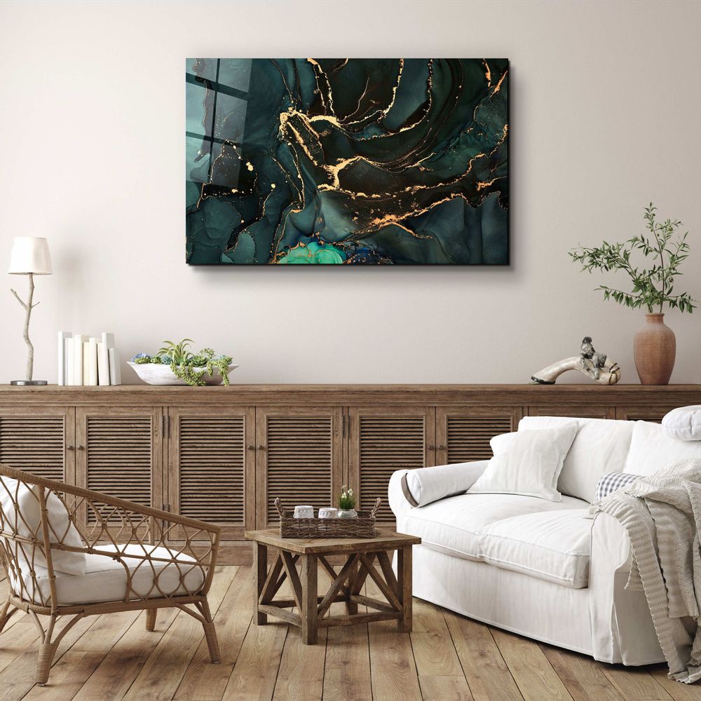 Other wall decoration - Marble Collection H9Glass Wall Art 110CMx70CM - ARTDESIGNA
