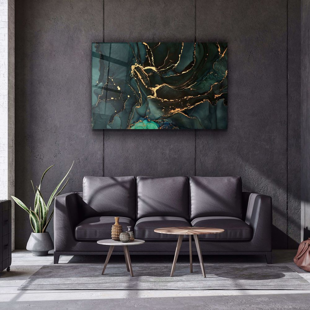 Other wall decoration - Marble Collection H9Glass Wall Art 110CMx70CM - ARTDESIGNA