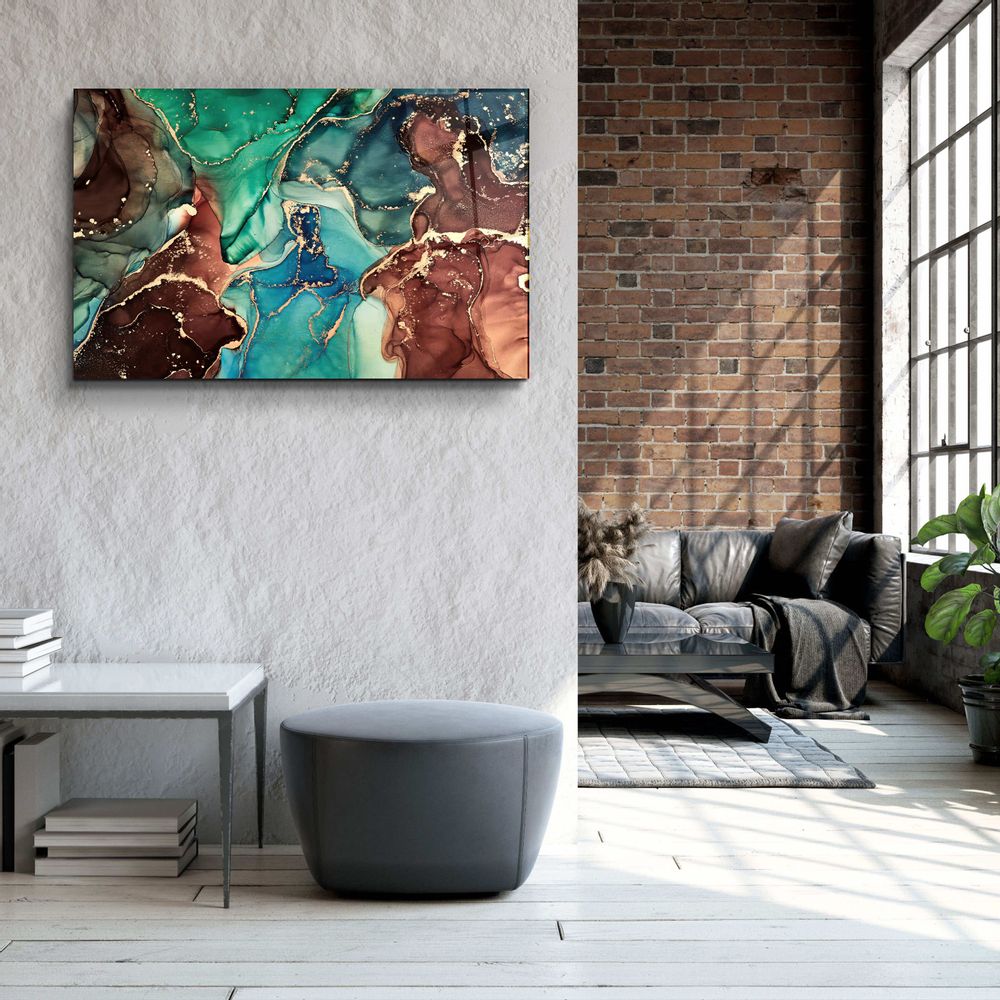 Autres décorations murales - Collection Marbre H10Décor mural en verre 110CMx70CM - ARTDESIGNA