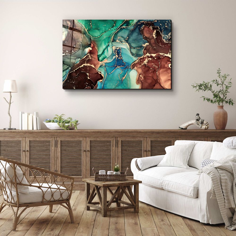 Autres décorations murales - Collection Marbre H10Décor mural en verre 110CMx70CM - ARTDESIGNA
