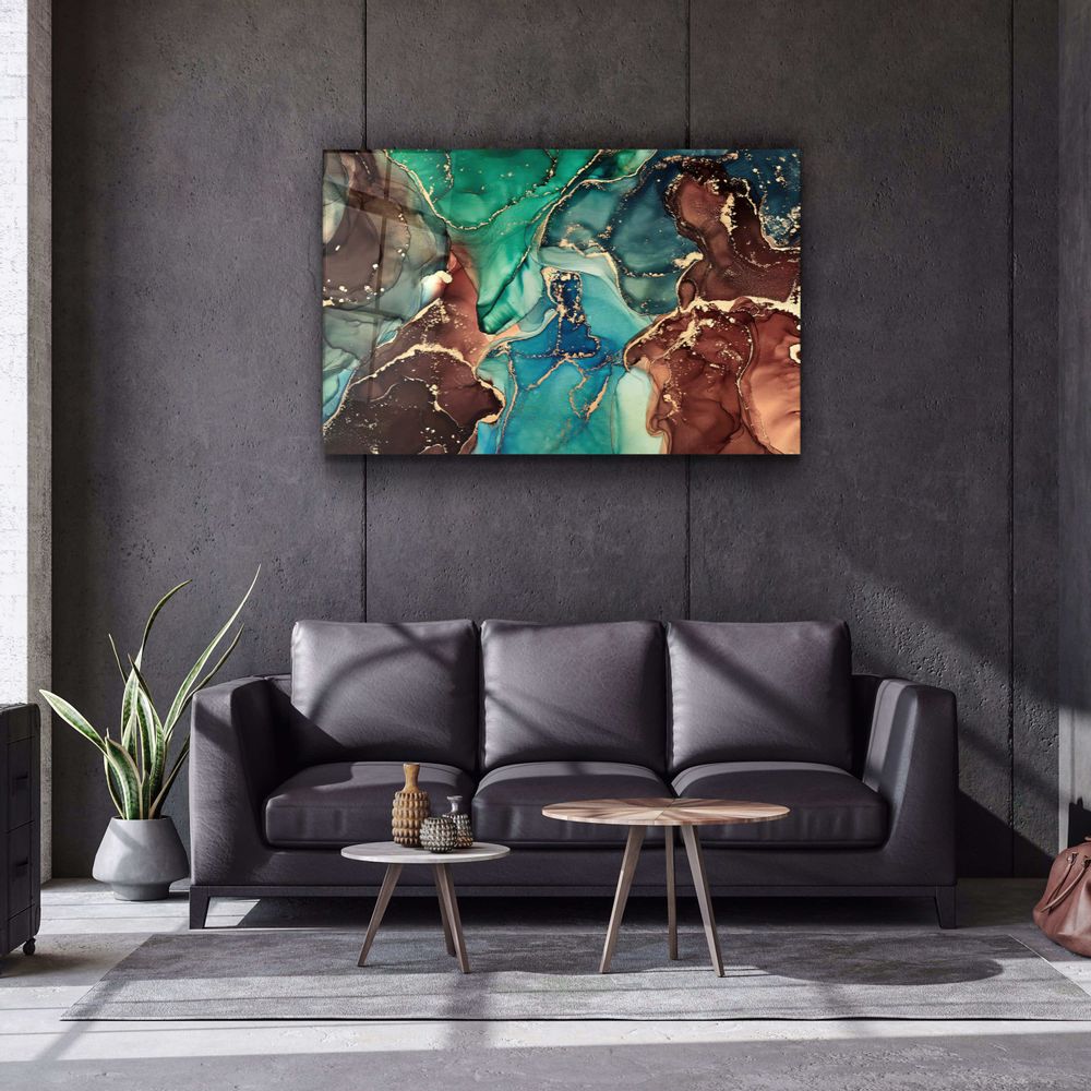 Autres décorations murales - Collection Marbre H10Décor mural en verre 110CMx70CM - ARTDESIGNA