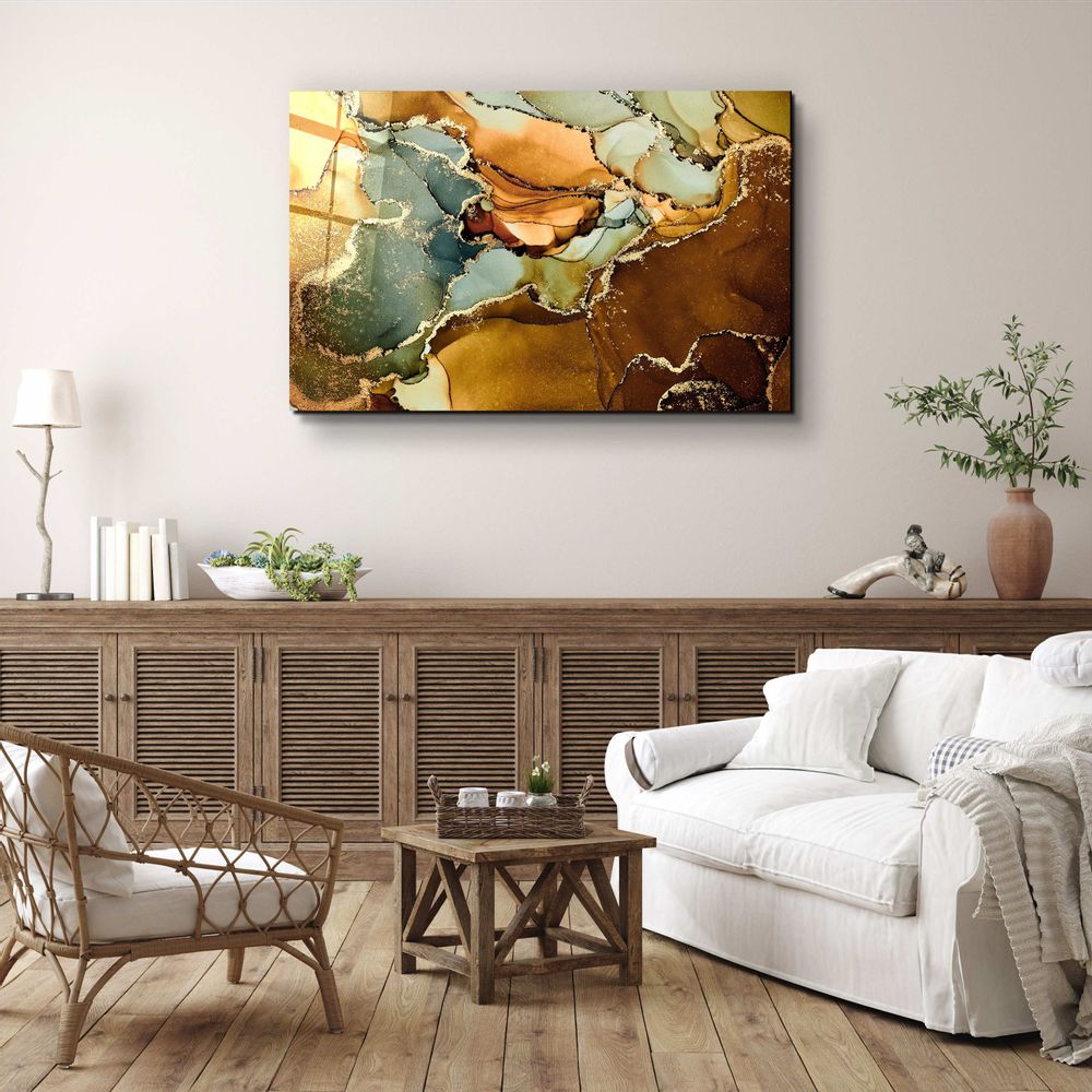 Autres décorations murales - Collection Marbre H13Décor mural en verre 110CMx70CM - ARTDESIGNA