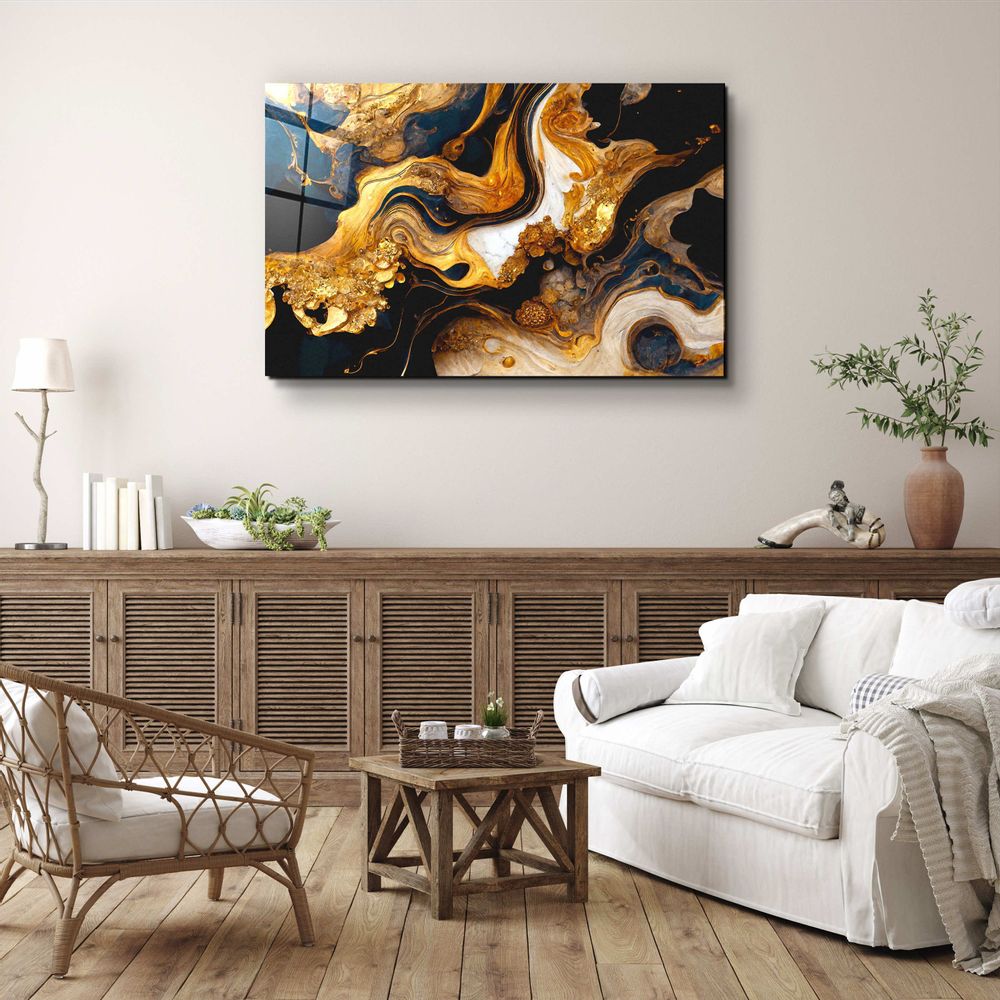 Other wall decoration - Marble Collection H12Glass Wall Art  110CMx70CM - ARTDESIGNA