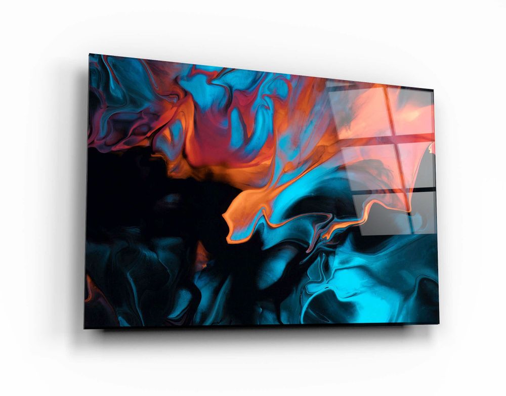 Autres décorations murales - Collection Marbre H16 - Décoration murale en verre jour et nuit 110CMx70CM - ARTDESIGNA