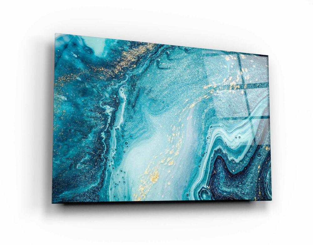 Autres décorations murales - Collection Marbre H15 - Décoration murale OceanGlass 110CMx70CM - ARTDESIGNA