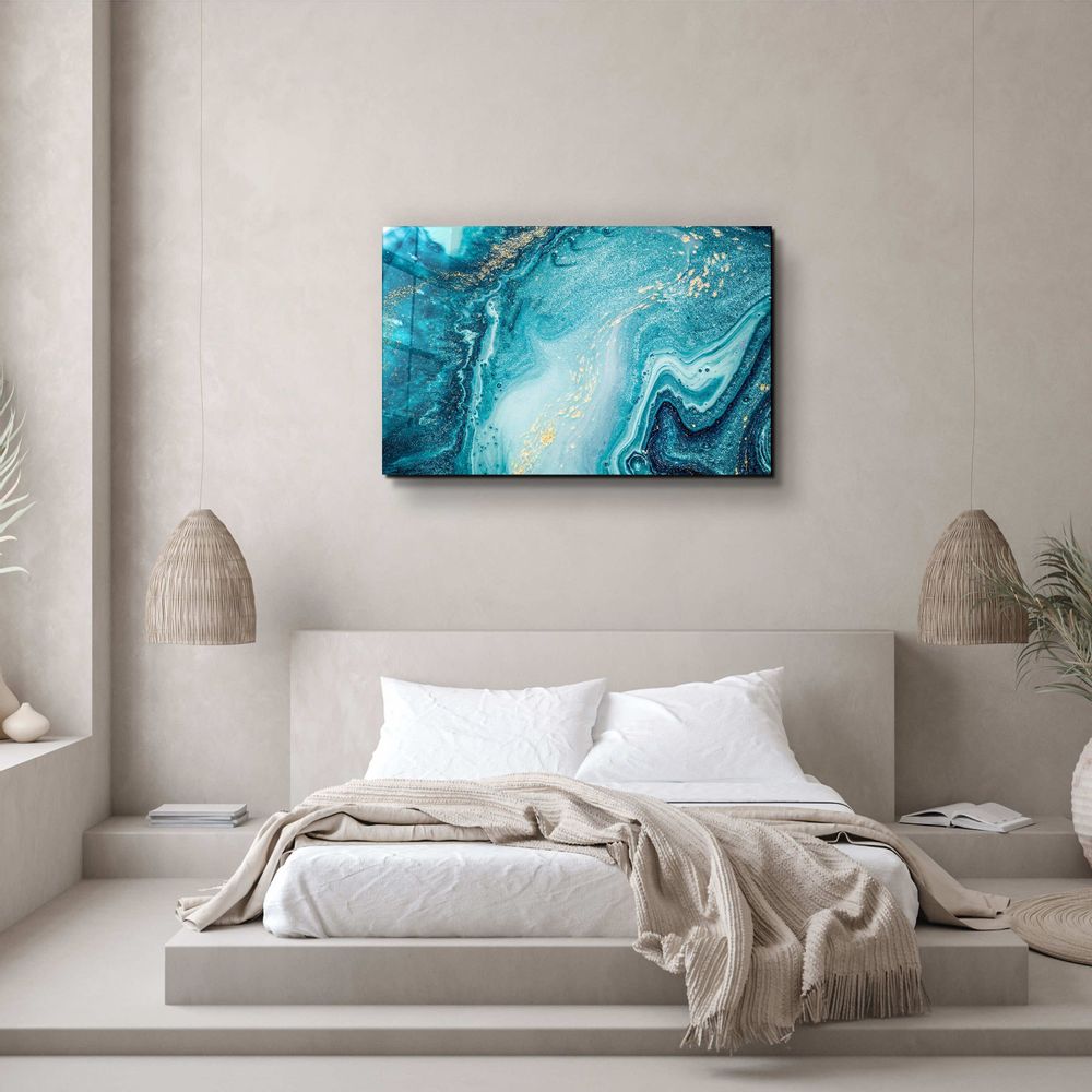 Autres décorations murales - Collection Marbre H15 - Décoration murale OceanGlass 110CMx70CM - ARTDESIGNA