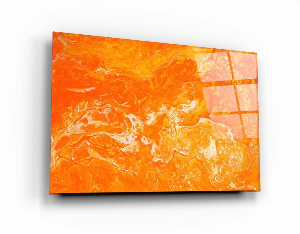 Other wall decoration - Marble Collection H18 - Orange JuiceGlass Wall Art  110CMx70CM - ARTDESIGNA