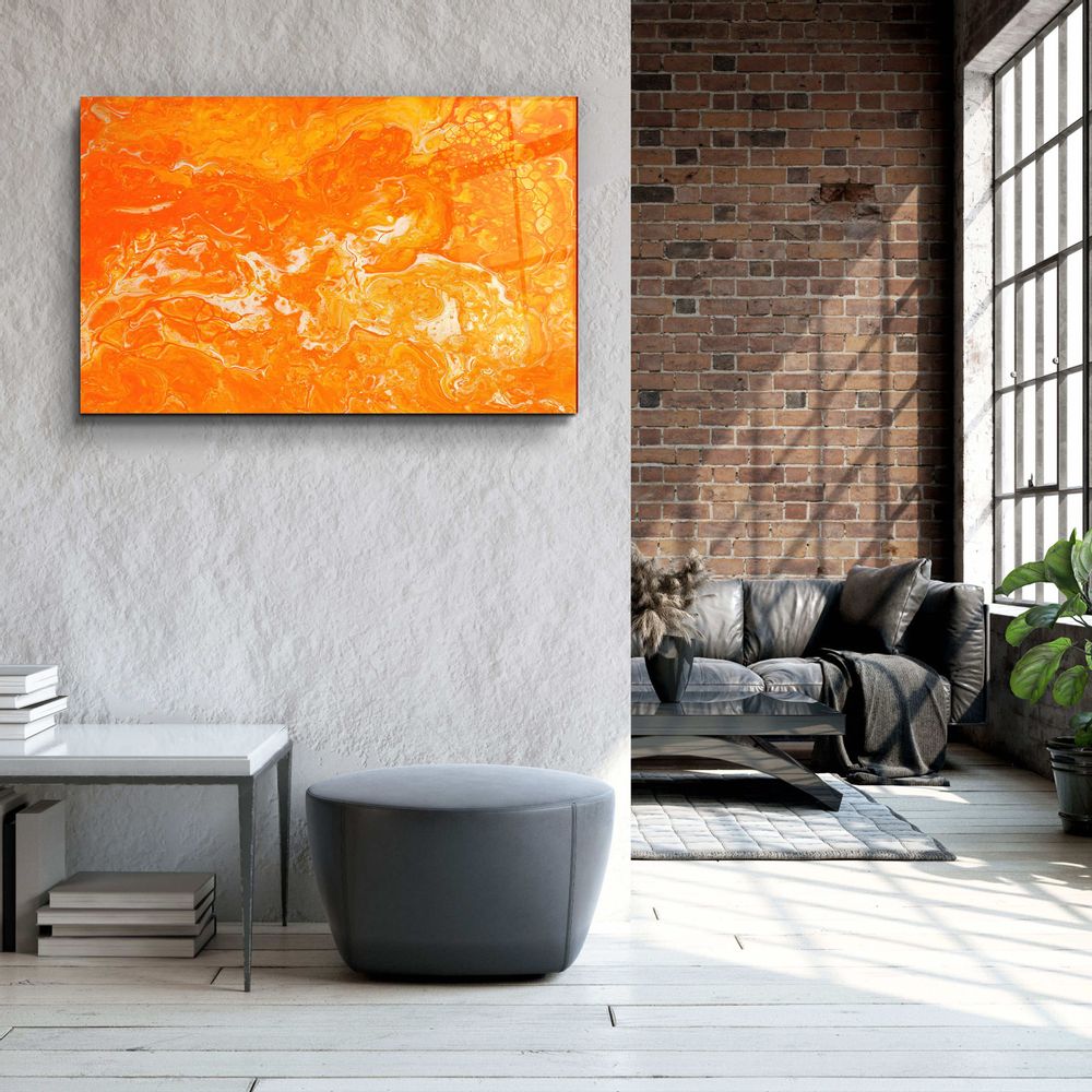 Other wall decoration - Marble Collection H18 - Orange JuiceGlass Wall Art  110CMx70CM - ARTDESIGNA
