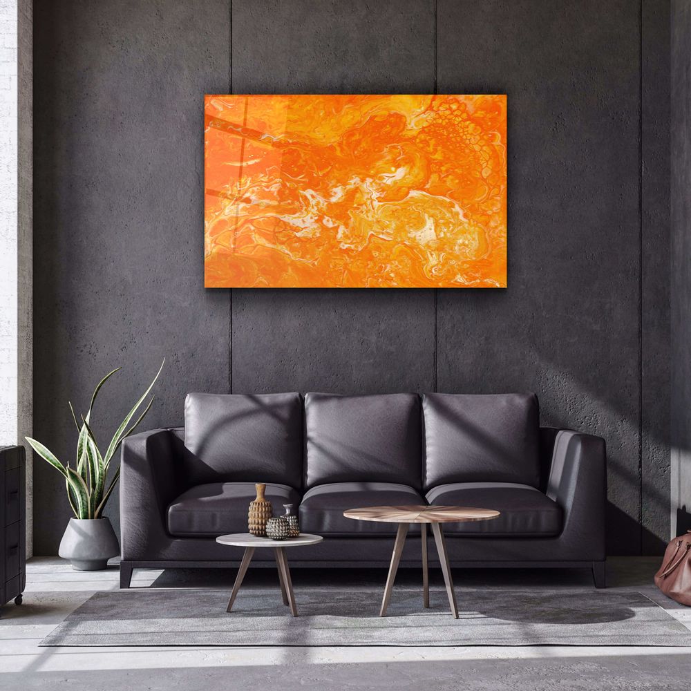 Other wall decoration - Marble Collection H18 - Orange JuiceGlass Wall Art  110CMx70CM - ARTDESIGNA