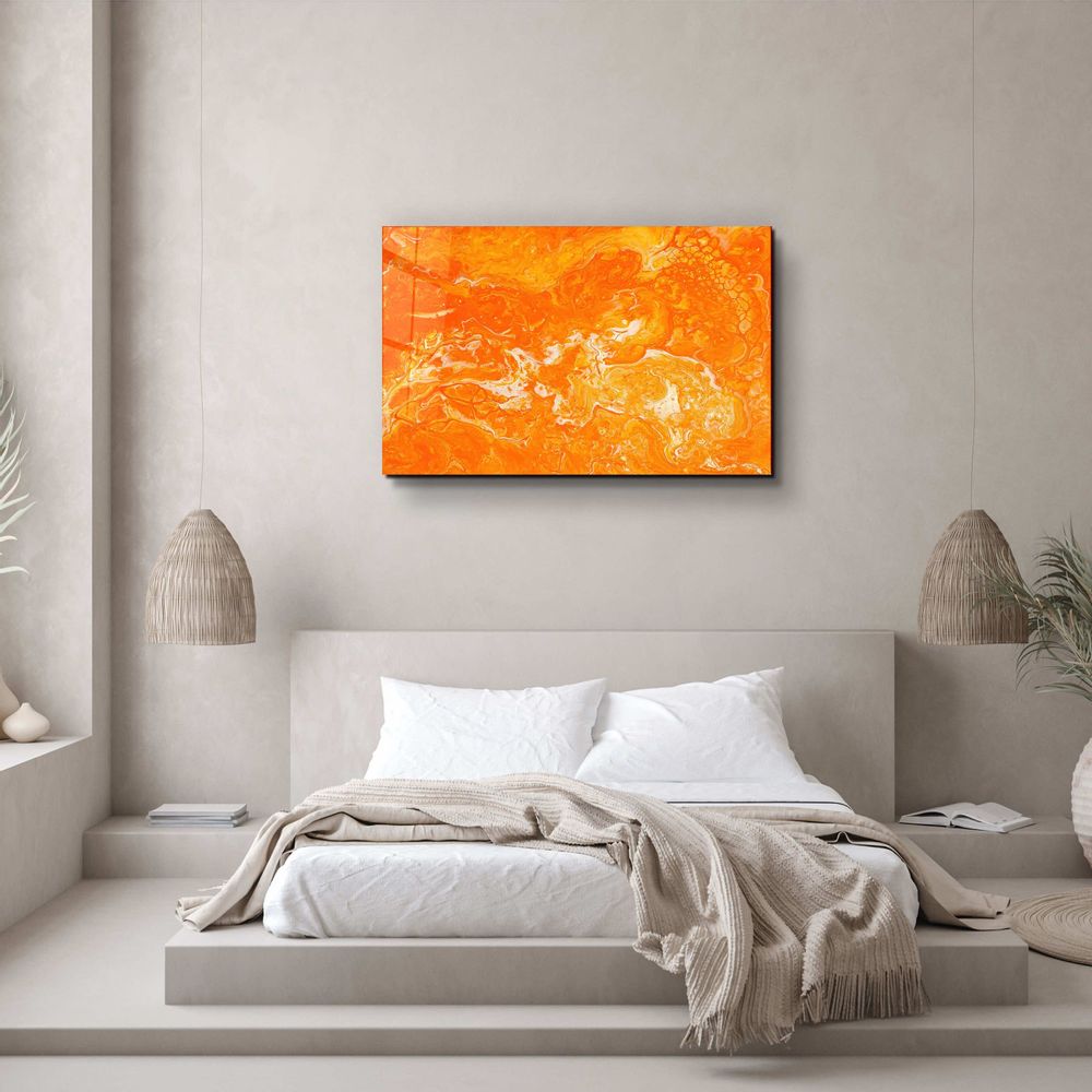 Other wall decoration - Marble Collection H18 - Orange JuiceGlass Wall Art  110CMx70CM - ARTDESIGNA