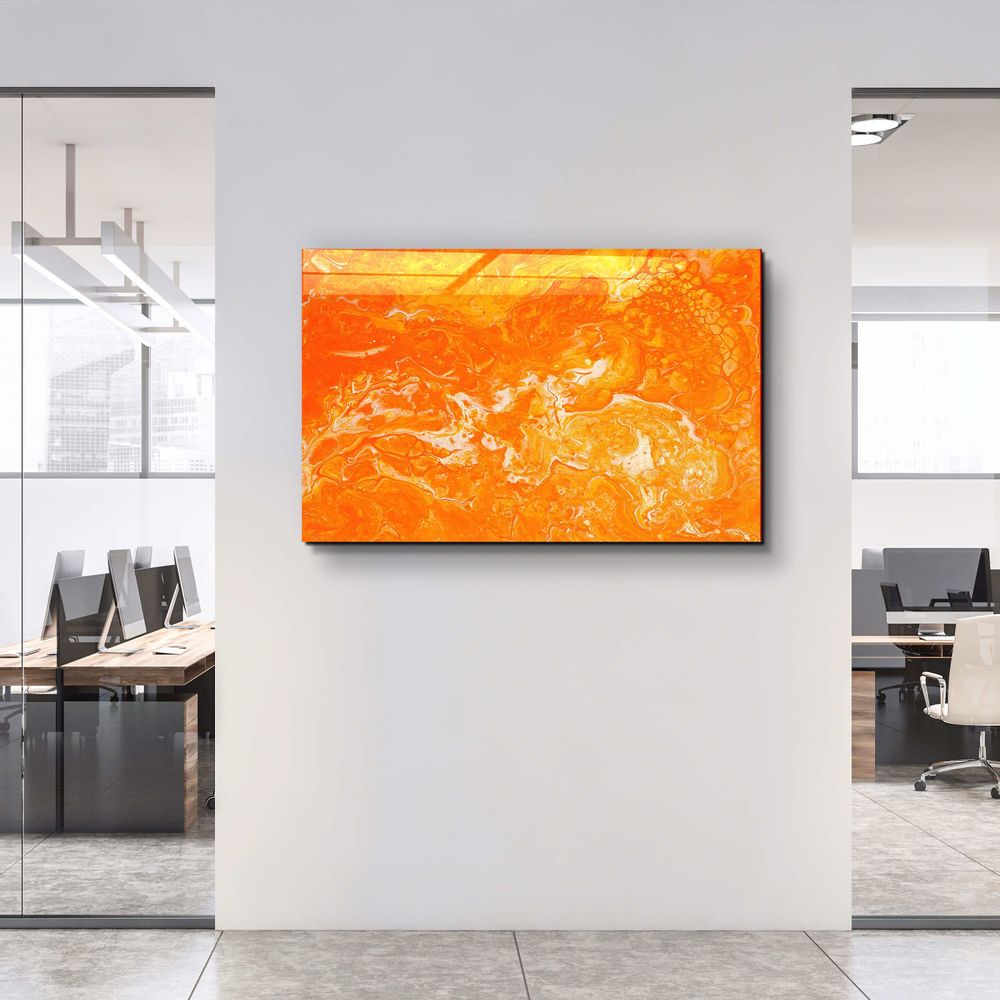 Other wall decoration - Marble Collection H18 - Orange JuiceGlass Wall Art  110CMx70CM - ARTDESIGNA
