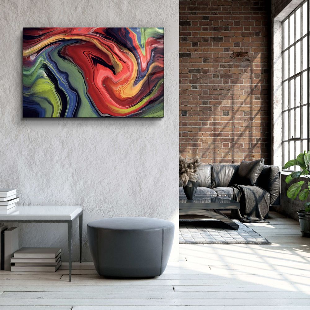 Other wall decoration - Marble Collection H19Glass Wall Art 110CMx70CM - ARTDESIGNA