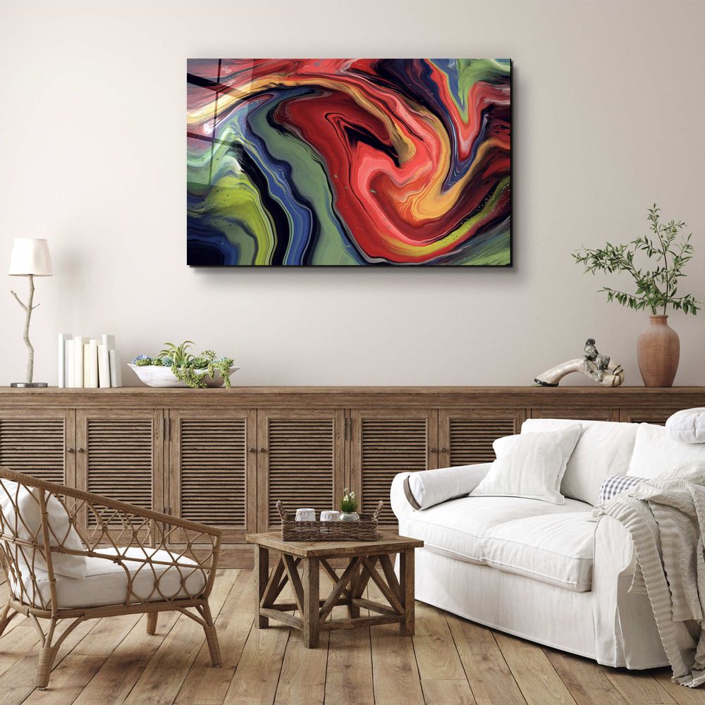 Other wall decoration - Marble Collection H19Glass Wall Art 110CMx70CM - ARTDESIGNA