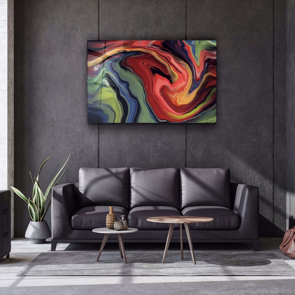 Other wall decoration - Marble Collection H19Glass Wall Art 110CMx70CM - ARTDESIGNA