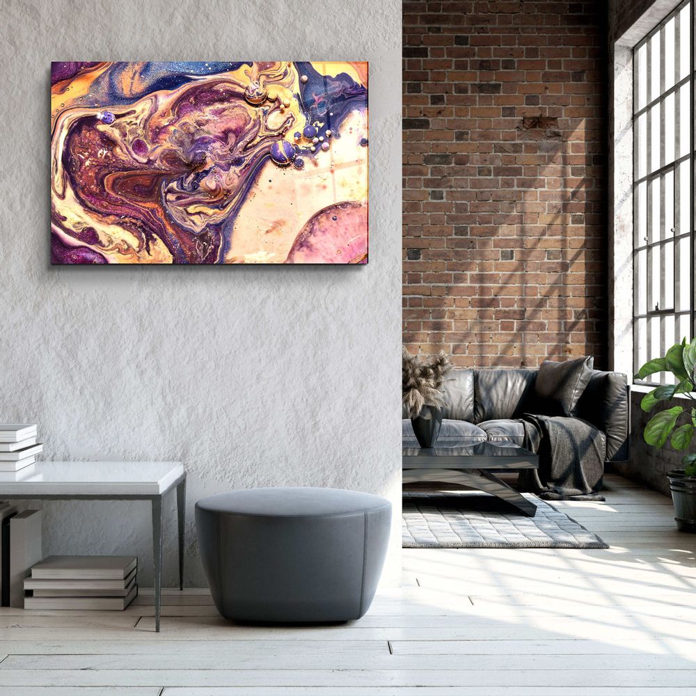 Other wall decoration - Marble Galaxy 3Glass Wall Art 110CMx70CM - ARTDESIGNA