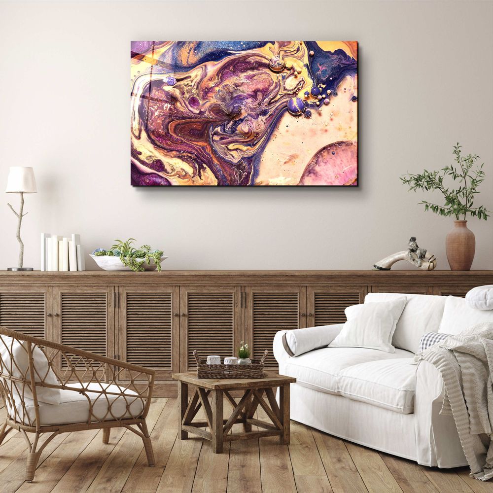 Other wall decoration - Marble Galaxy 3Glass Wall Art 110CMx70CM - ARTDESIGNA