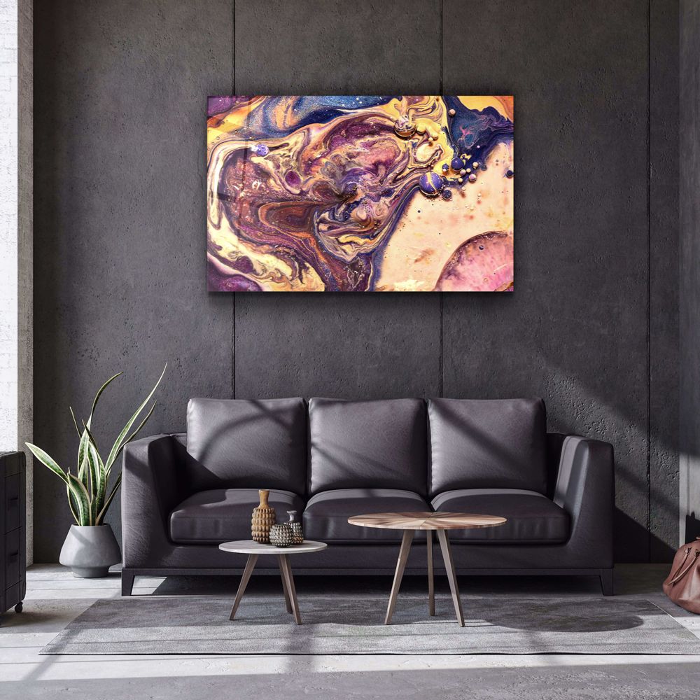Other wall decoration - Marble Galaxy 3Glass Wall Art 110CMx70CM - ARTDESIGNA