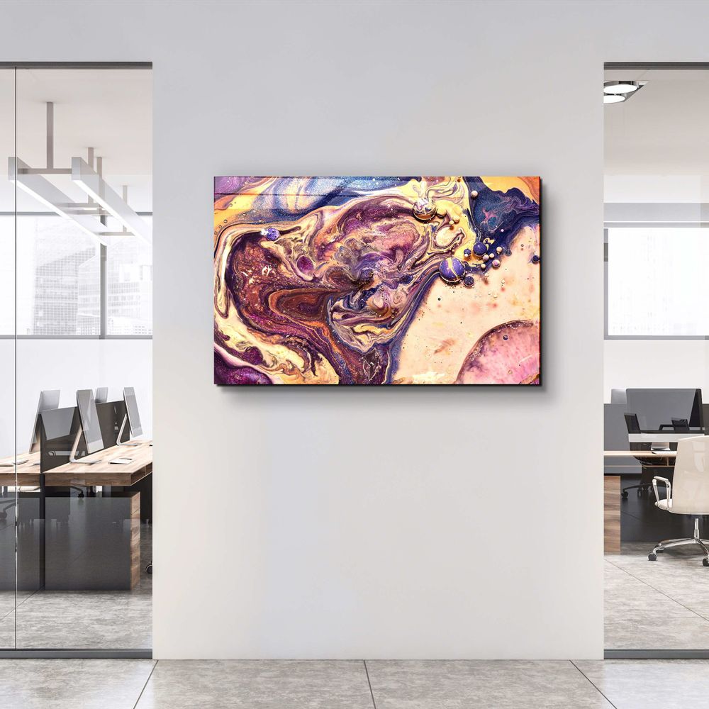 Other wall decoration - Marble Galaxy 3Glass Wall Art 110CMx70CM - ARTDESIGNA