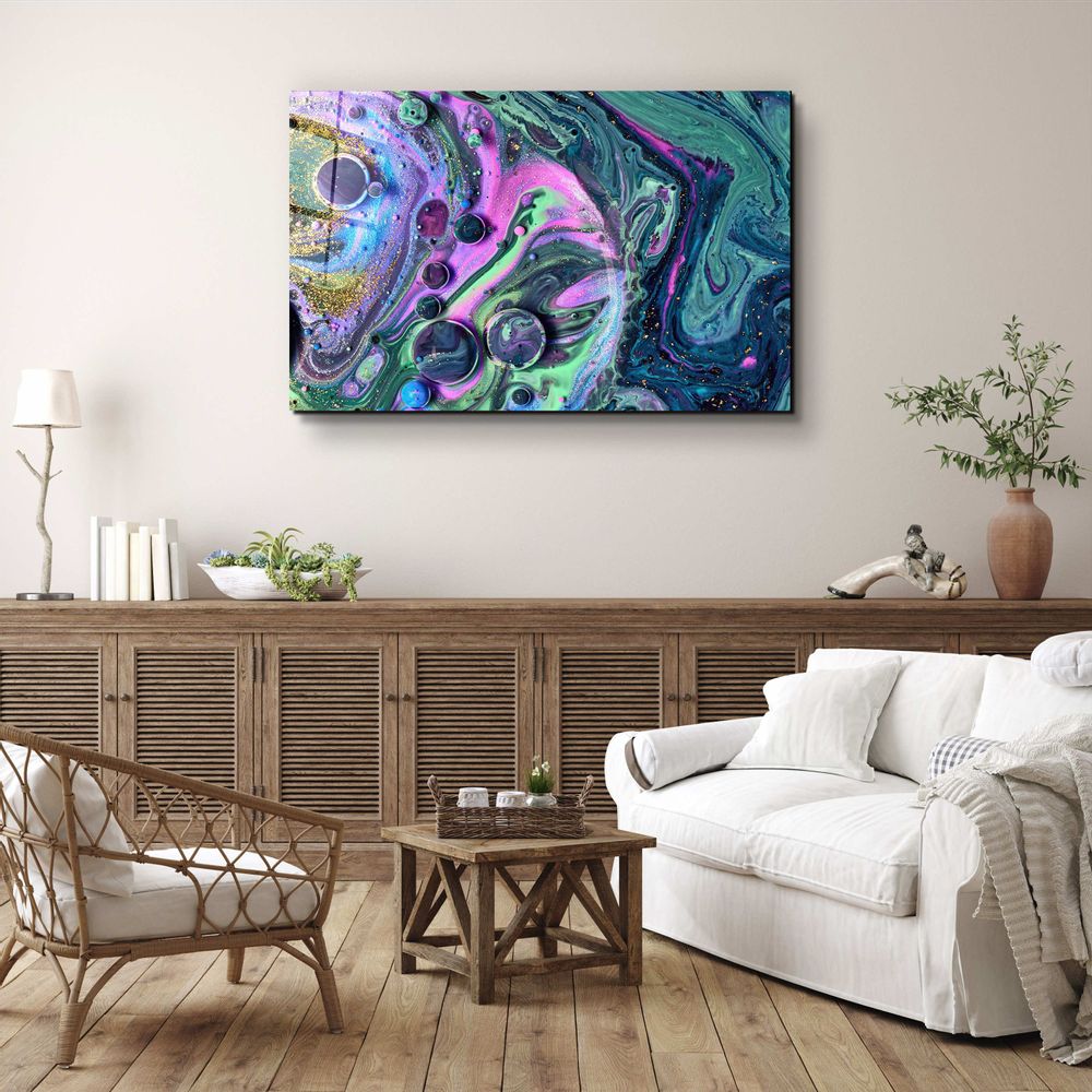 Other wall decoration - Marble Galaxy 2Glass Wall Art 110CMx70CM - ARTDESIGNA