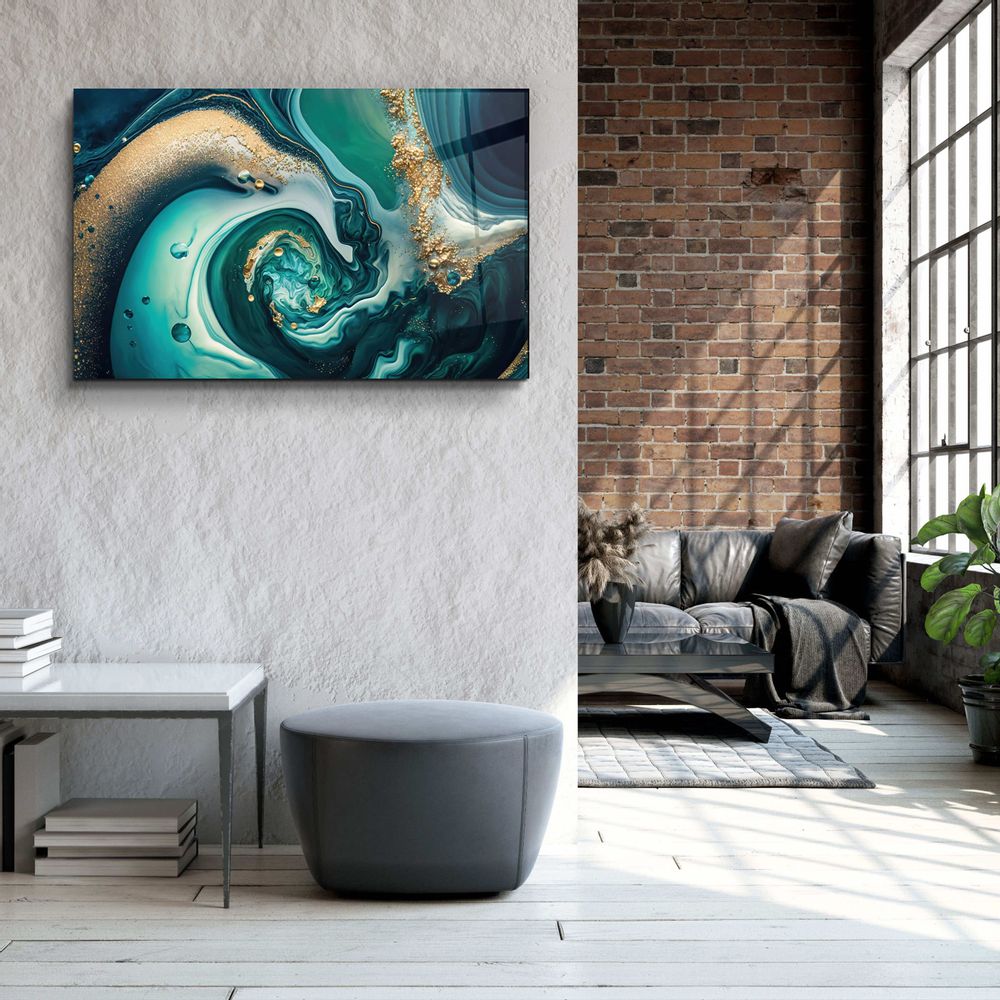 Other wall decoration - Marble Collection H23 - IslandGlass Wall Art  110CMx70CM - ARTDESIGNA